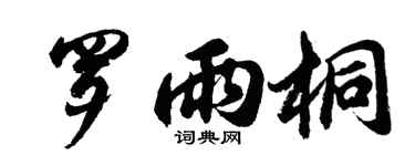 胡问遂罗雨桐行书个性签名怎么写