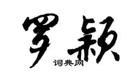 胡问遂罗颖行书个性签名怎么写