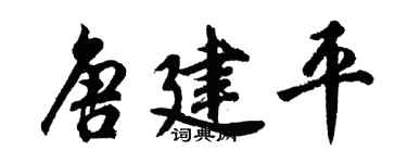 胡问遂唐建平行书个性签名怎么写