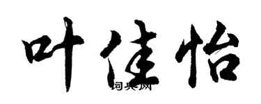 胡问遂叶佳怡行书个性签名怎么写