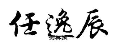 胡问遂任逸辰行书个性签名怎么写