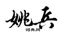 胡问遂姚兵行书个性签名怎么写