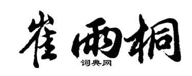 胡问遂崔雨桐行书个性签名怎么写