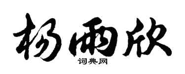 胡问遂杨雨欣行书个性签名怎么写