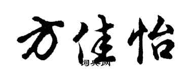 胡问遂方佳怡行书个性签名怎么写