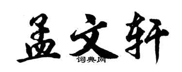 胡问遂孟文轩行书个性签名怎么写