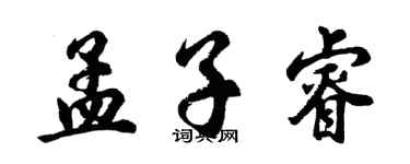 胡问遂孟子睿行书个性签名怎么写