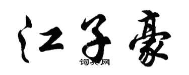 胡问遂江子豪行书个性签名怎么写