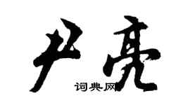 胡问遂尹亮行书个性签名怎么写
