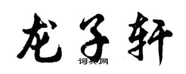 胡问遂龙子轩行书个性签名怎么写