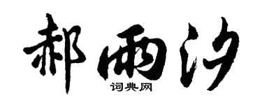 胡问遂郝雨汐行书个性签名怎么写