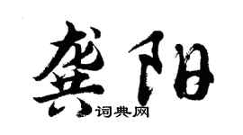 胡问遂龚阳行书个性签名怎么写