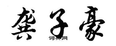 胡问遂龚子豪行书个性签名怎么写