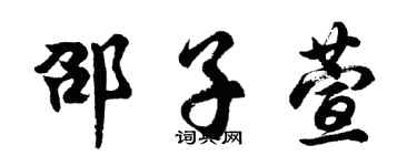 胡问遂邵子萱行书个性签名怎么写