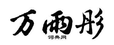 胡问遂万雨彤行书个性签名怎么写