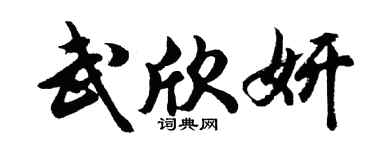 胡问遂武欣妍行书个性签名怎么写