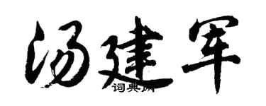 胡问遂汤建军行书个性签名怎么写