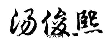 胡问遂汤俊熙行书个性签名怎么写