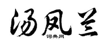 胡问遂汤凤兰行书个性签名怎么写