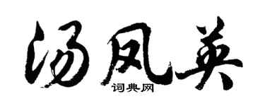 胡问遂汤凤英行书个性签名怎么写