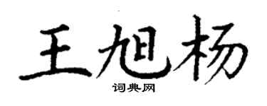 丁谦王旭杨楷书个性签名怎么写