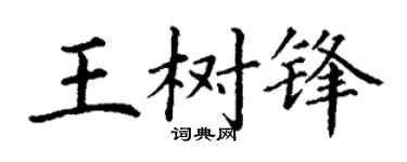 丁谦王树锋楷书个性签名怎么写