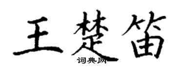 丁谦王楚笛楷书个性签名怎么写