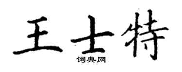 丁谦王士特楷书个性签名怎么写