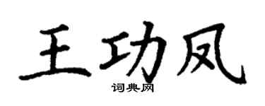 丁谦王功凤楷书个性签名怎么写