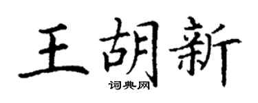 丁谦王胡新楷书个性签名怎么写