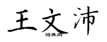 丁谦王文沛楷书个性签名怎么写