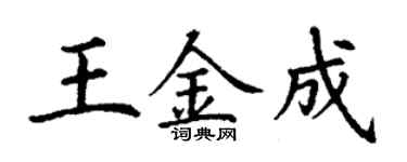 丁谦王金成楷书个性签名怎么写