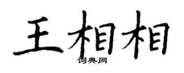 丁谦王相相楷书个性签名怎么写