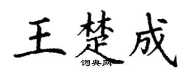 丁谦王楚成楷书个性签名怎么写