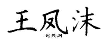 丁谦王凤沫楷书个性签名怎么写