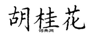 丁谦胡桂花楷书个性签名怎么写