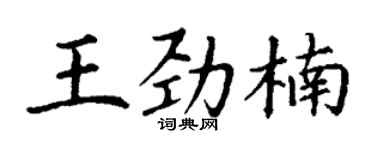 丁谦王劲楠楷书个性签名怎么写