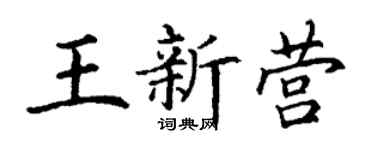 丁谦王新营楷书个性签名怎么写