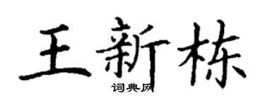 丁谦王新栋楷书个性签名怎么写