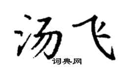 丁谦汤飞楷书个性签名怎么写