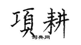 何伯昌项耕楷书个性签名怎么写