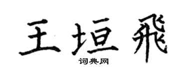 何伯昌王垣飞楷书个性签名怎么写