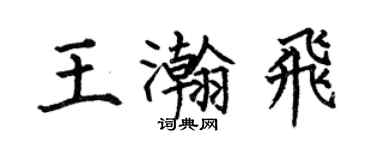 何伯昌王瀚飞楷书个性签名怎么写