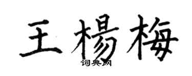 何伯昌王杨梅楷书个性签名怎么写