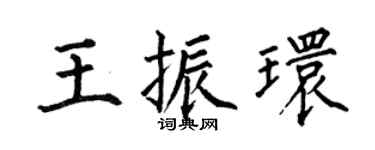 何伯昌王振环楷书个性签名怎么写