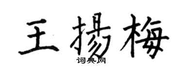 何伯昌王扬梅楷书个性签名怎么写