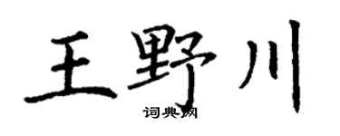 丁谦王野川楷书个性签名怎么写