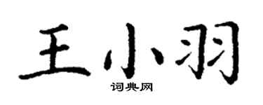 丁谦王小羽楷书个性签名怎么写