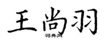 丁谦王尚羽楷书个性签名怎么写