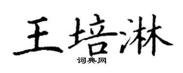 丁谦王培淋楷书个性签名怎么写